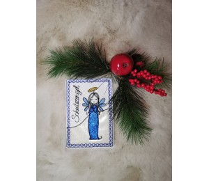 Stickdatei - Set Postkarte ITH Schutzengel & Alles Liebe 